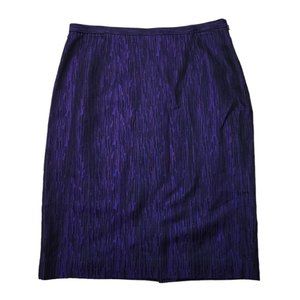 Anne Klein New NWT Purple Black Straight Pencil Skirt 10